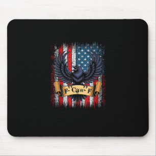 F-Caw-F Kraai Vogel Retro USA Vlag Vintage F-Caw-F Muismat