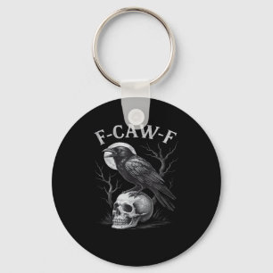 F-Caw-F Kraai Vogel Retro Vintage Gotische Maan F- Sleutelhanger