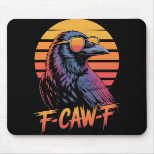 F-caw-f Kraai Zwart Vogel Vintage Gotisch Volwasse Muismat