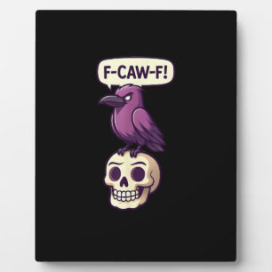 F-Caw-F Kraaien Schedel Halloween Humor Grafisch O Fotoplaat