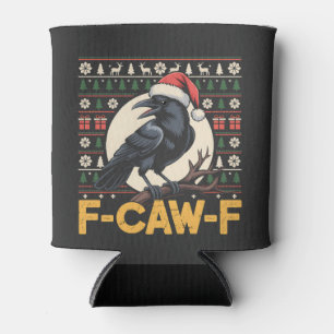 F-Caw-F Lelijk Kersttrui Funny Raven Xmas Blikjeskoeler