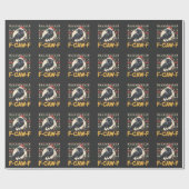 F-CAW-F Lelijke Kersttrui Funny Raven Xmas Cadeaupapier (Vlak)