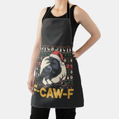 F-CAW-F Lelijke Kersttrui Funny Raven Xmas Schort (Insitu)