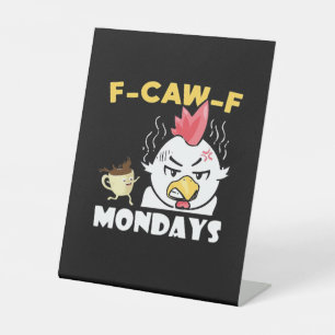 F-Caw-F Maandagen Klassiek Minimaal Schoon Reclamebord Met Voetstuk