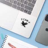 F-Caw-F Meme Funny Trendy Sticker (Laptop met iPhone)