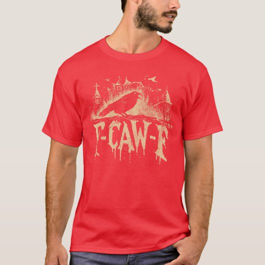 F Caw F Meme Gotisch T-shirt (Voorkant)