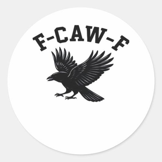 F-Caw-F Meme Grappig Trendsettend Ronde Sticker (Voorkant)
