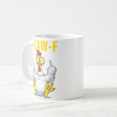 F-Caw-F Meme | Grappige Kippengrap | Haan Koffiemok (Voorkant links)