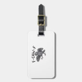 F Caw F Minimaal Schoon Design Bagagelabel (Voorkant verticaal)