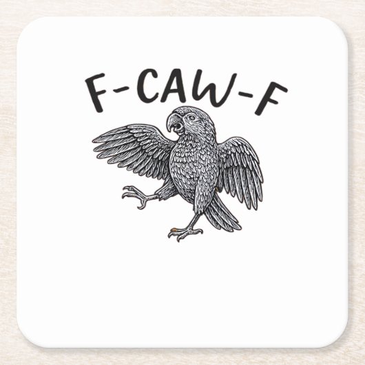 F Caw F Minimaal Schoon Design Kartonnen Onderzetters (Voorkant)