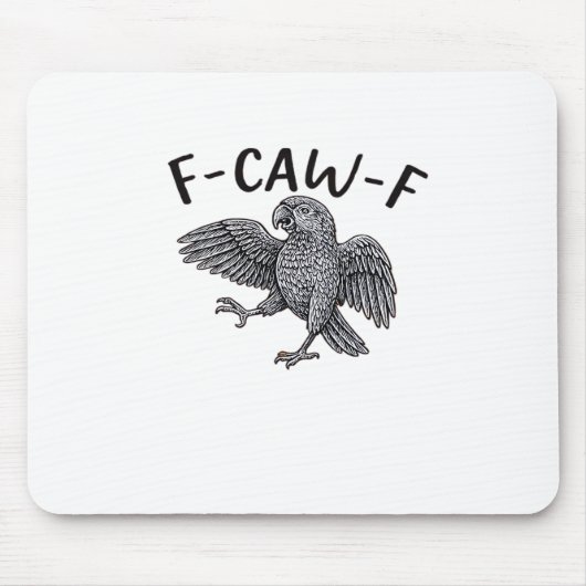 F Caw F Minimaal Schoon Design Muismat (Voorkant)