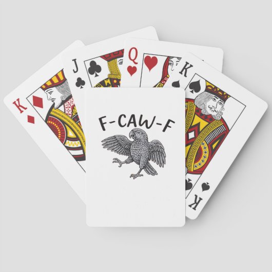 F Caw F Minimaal Schoon Design Pokerkaarten (Achterkant)