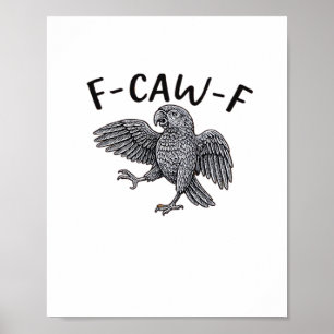 F Caw F Minimaal Schoon Design Poster