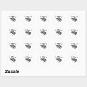 F Caw F Minimaal Schoon Design Ronde Sticker (Vel)