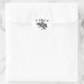 F Caw F Minimaal Schoon Design Ronde Sticker (Tas)