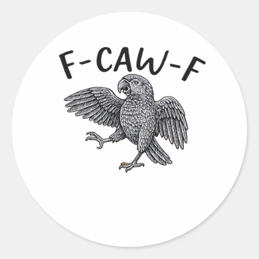 F Caw F Minimaal Schoon Design Ronde Sticker (Voorkant)