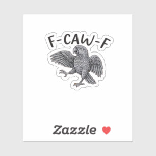 F Caw F Minimaal Schoon Design Sticker