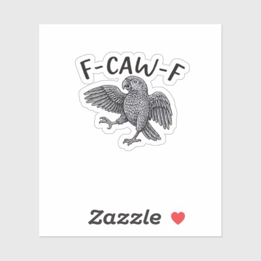 F Caw F Minimaal Schoon Design Sticker (Vel)