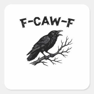 F-Caw-F Minimaal Schoon Vierkante Sticker