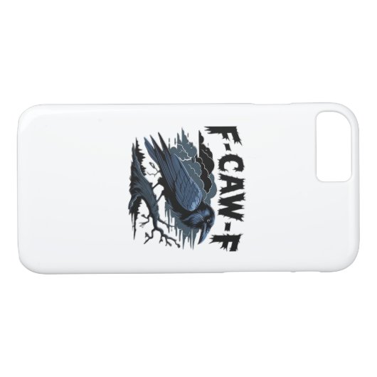 F-Caw-F Minimal Clean Case-Mate iPhone Case (Achterkant (Horizontaal))