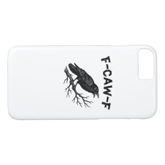 F-Caw-F Minimal Clean Case-Mate iPhone Case (Achterkant (Horizontaal))