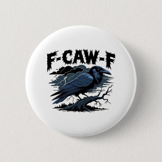F-Caw-F Minimal Clean Design Ronde Button 5,7 Cm (Voorkant)