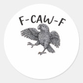 F Caw F Minimal Clean Design Ronde Sticker (Voorkant)