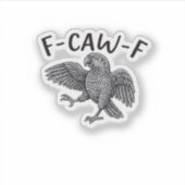 F Caw F Minimal Clean Design Sticker (Voorkant)