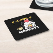 F-Caw-F Mondays Classic Minimal Clean Kartonnen Onderzetters (Schuin)