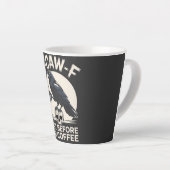 F-Caw-F Not Before My Coffee Funny Raven Crow Latte Mok (Rechterhoek)
