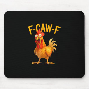 F-Caw-F Pun Grappige Kip Haan Kraaiende Grunge Muismat