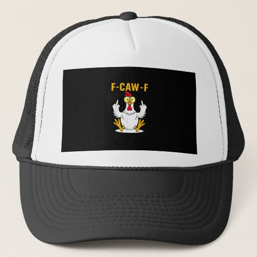 F-Caw-F Quote Rooster Meme Trucker Pet (Voorkant)
