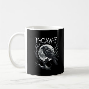 F-Caw-F Raaf Maan Gothisch Halloween Kraai Vogel L Koffiemok
