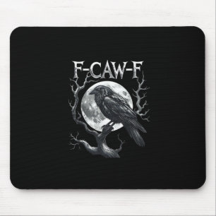 F-Caw-F Raaf Maan Gothisch Halloween Kraai Vogel L Muismat