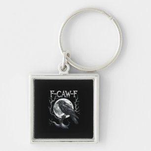 F-Caw-F Raaf Maan Gothisch Halloween Kraai Vogel L Sleutelhanger