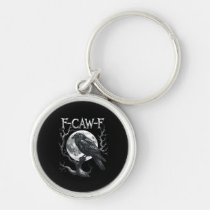 F-Caw-F Raaf Maan Gothisch Halloween Kraai Vogel L Sleutelhanger