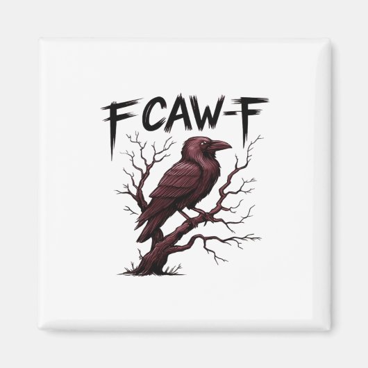 F-Caw-F Raven Classic Magneet (Voorkant)