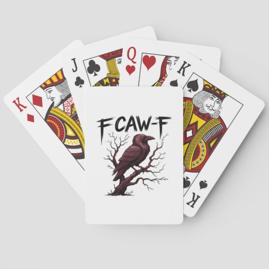 F-Caw-F Raven Classic Pokerkaarten (Achterkant)