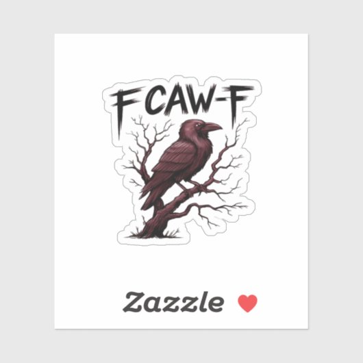 F-Caw-F Raven Classic Sticker (Vel)