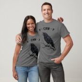 F-CAW-F Raven Crow Grappige Gotische Vogelkunst T-shirt (Unisex)