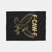 F Caw F Raven Fcawf Crow Fawk Off Gothic Funny Bir Fleece Deken (Voorkant (Horizontaal))