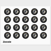 F-caw-f Raven Funny Crow Pun Retro Gothic Aestheti Ronde Sticker (Vel)