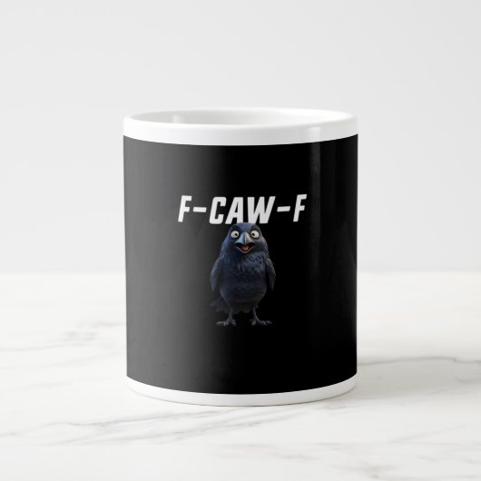 F Caw F Raven Funny Gear Creative Style Grote Koffiekop (Voorkant)