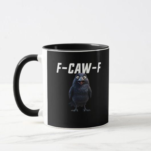 F Caw F Raven Funny Gear Creative Style Mok (Links)