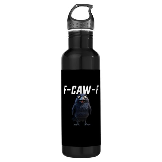 F Caw F Raven Funny Gear Creative Style Waterfles (Voorkant)