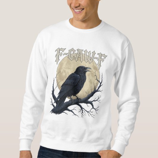F-CAW-F Raven Gothic Moon Tee Trui (Voorkant)