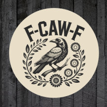 F-CAW-F Raven Grappige Bloemenkrans Donkere Humor