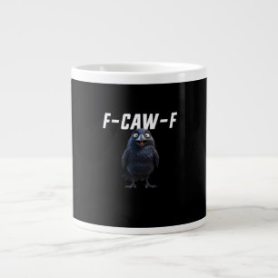 F Caw F Raven Grappige Uitrusting Creative Stijl Grote Koffiekop