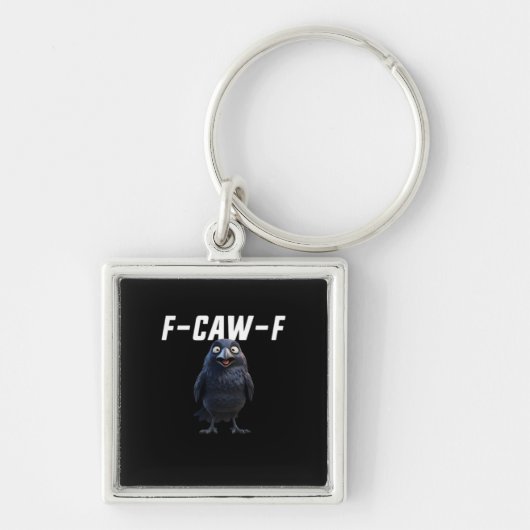 F Caw F Raven Grappige Uitrusting Creative Stijl Sleutelhanger (Voorkant)