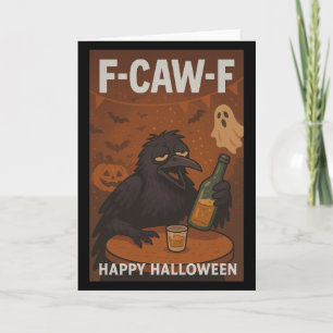 F-CAW-F Raven Halloween Groeten Kaart